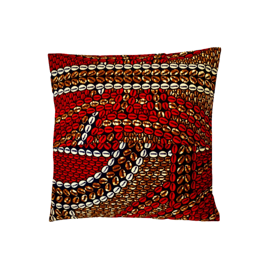 Housse de coussin décoratif Wax "Cauris"