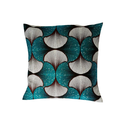 Housse de coussin décoratif Wax feuilles 3D