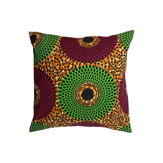 Housse de coussin décoratif Wax "Disques "