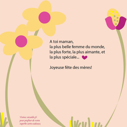 "Joyeuse fête des mères!" Carte-Cadeaux