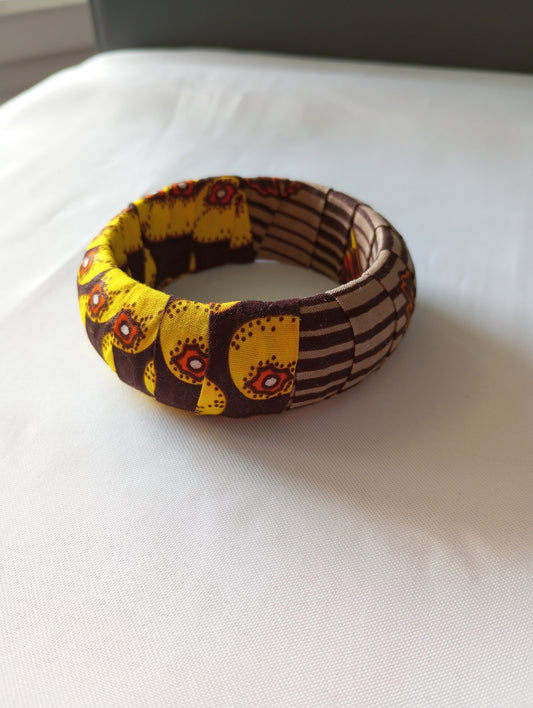 Bracelet bombé en Wax 2 tons /3cm