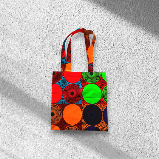 Tote bag Wax Disques multicolores