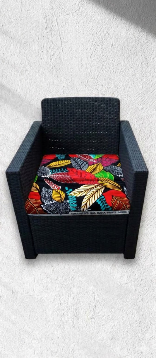 Housse de coussin salon de jardin- coton wax- Eden