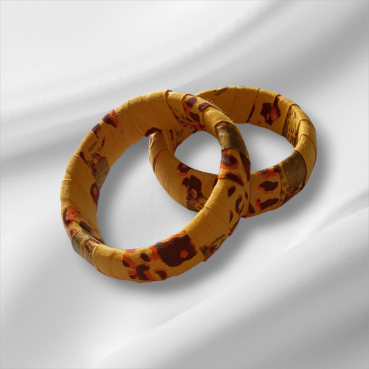 Bracelet bombé tissu woodin