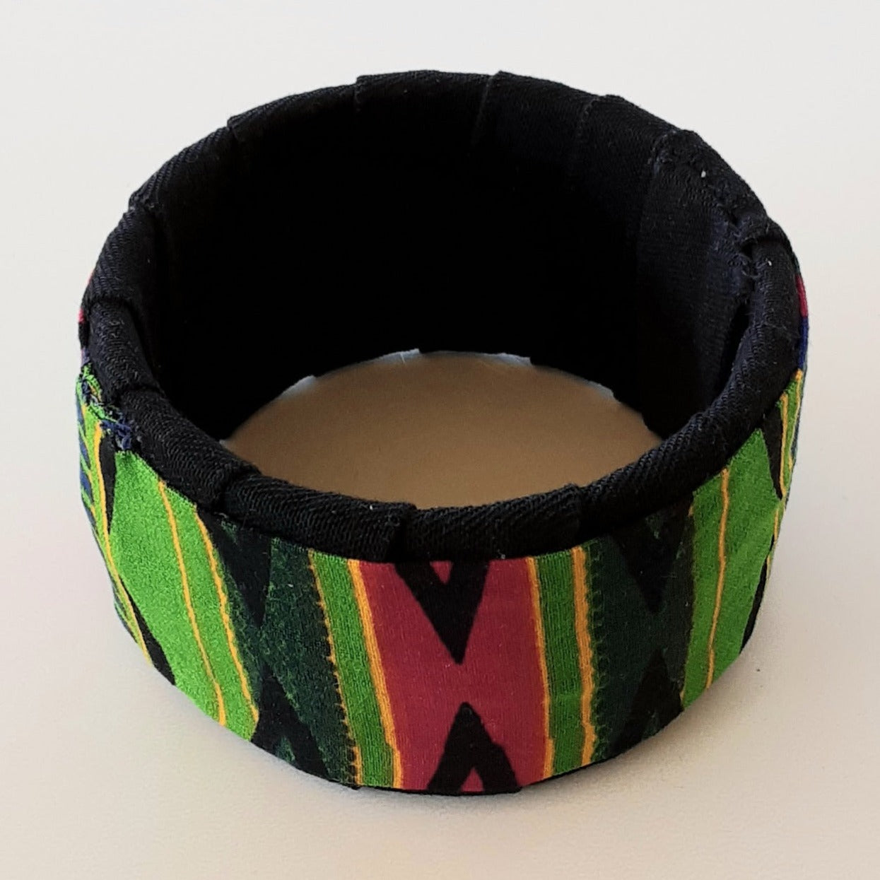 Bracelet- Manchette en tissu Wax modèle SIKA