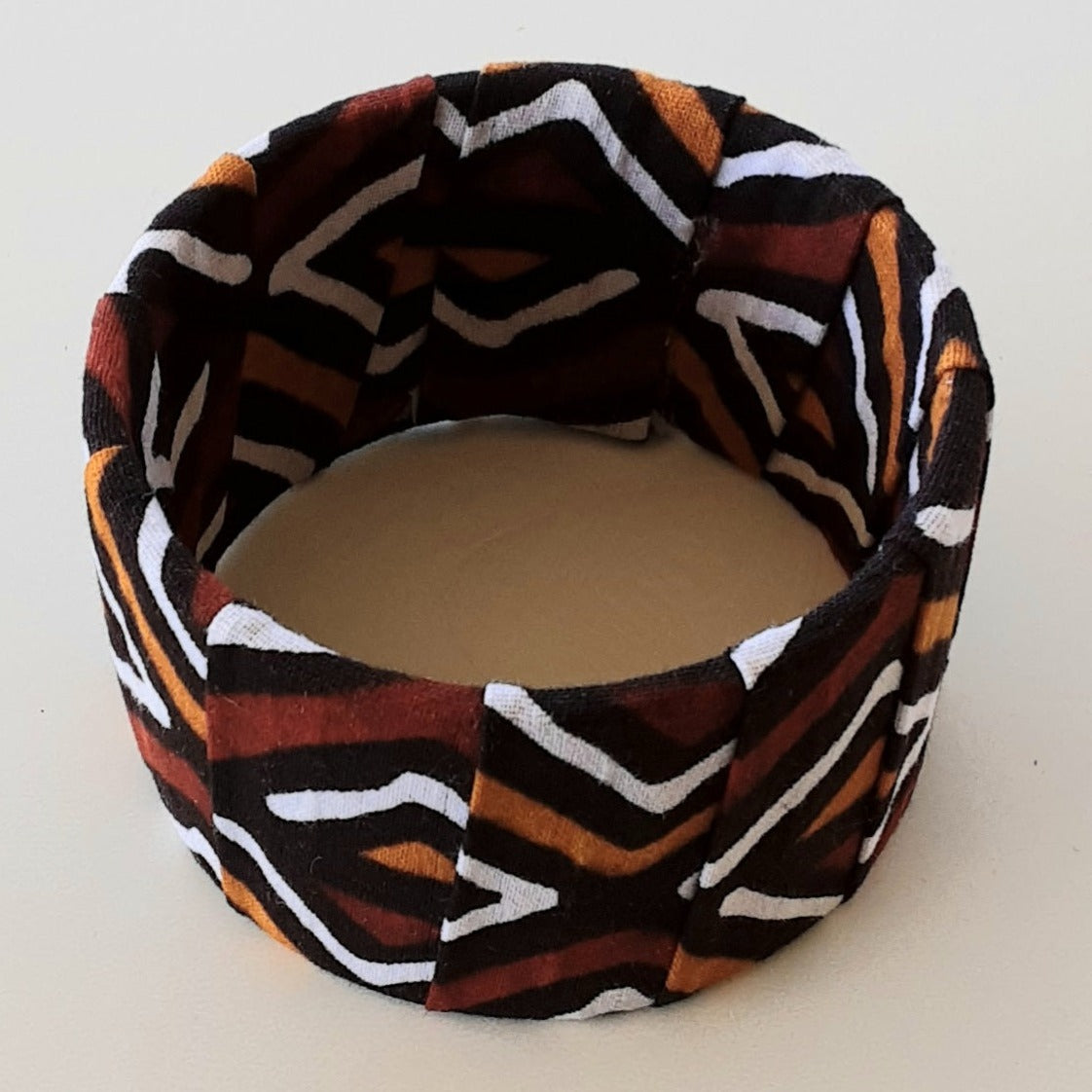 Bracelet- Manchette en tissu Wax modèle SIKA
