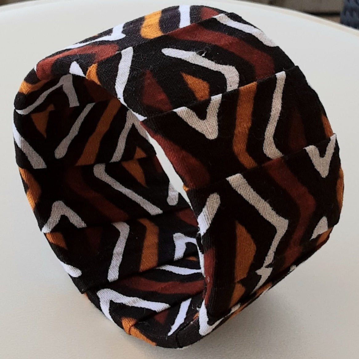 Bracelet- Manchette en tissu Wax modèle SIKA