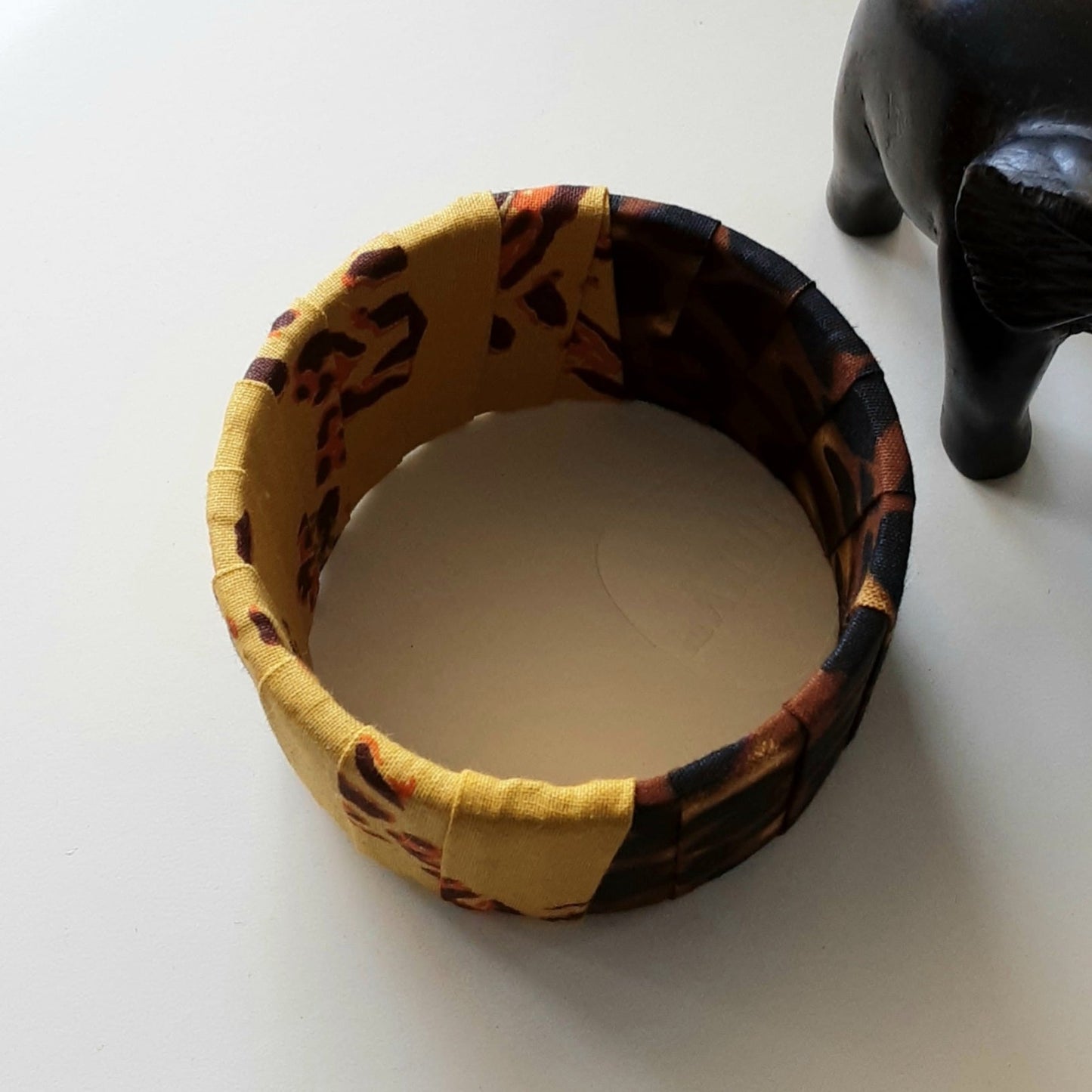 Bracelet- Manchette en tissu Wax modèle SIKA