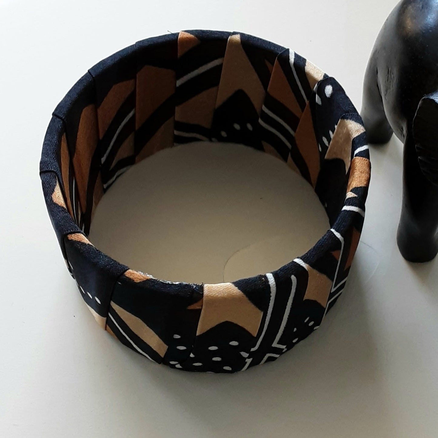 Bracelet- Manchette en tissu Wax modèle SIKA