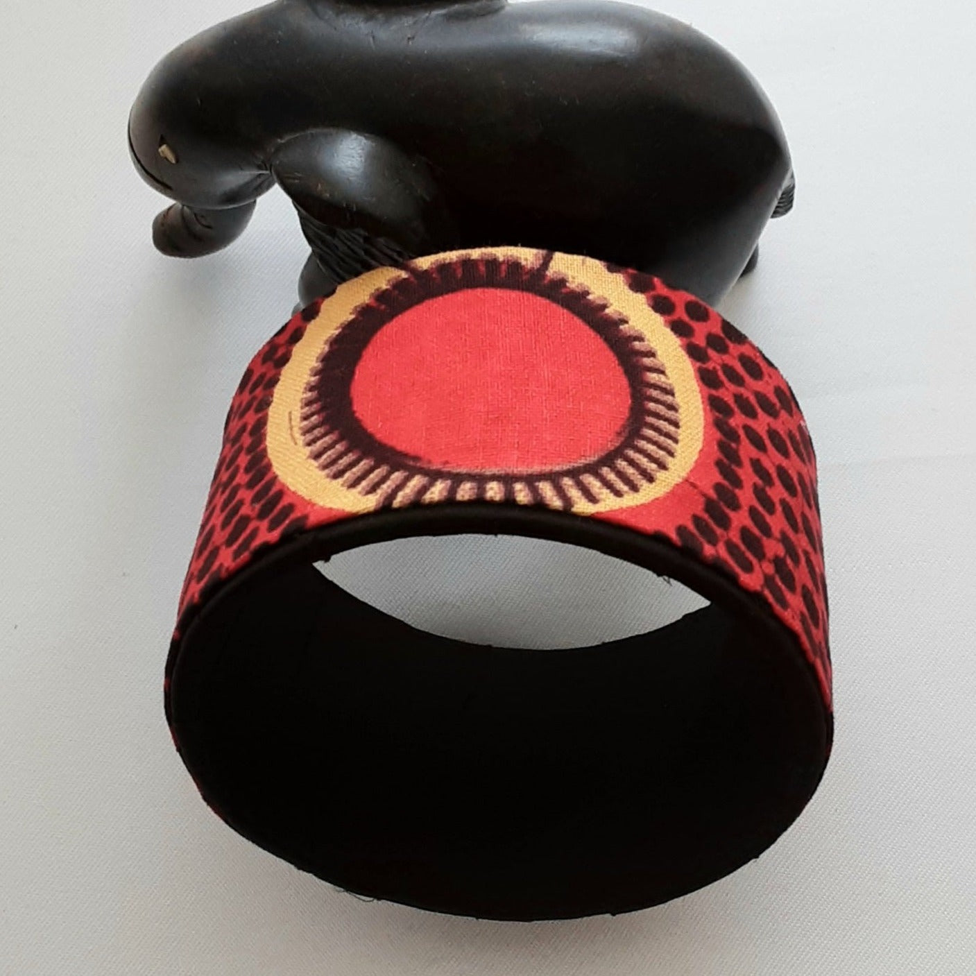 Bracelet- Manchette en tissu Wax modèle SIKA