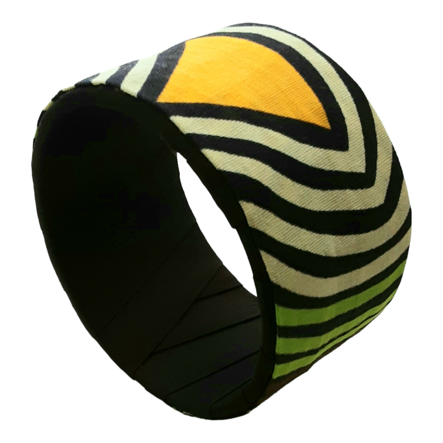 Bracelet- Manchette en tissu Wax modèle SIKA