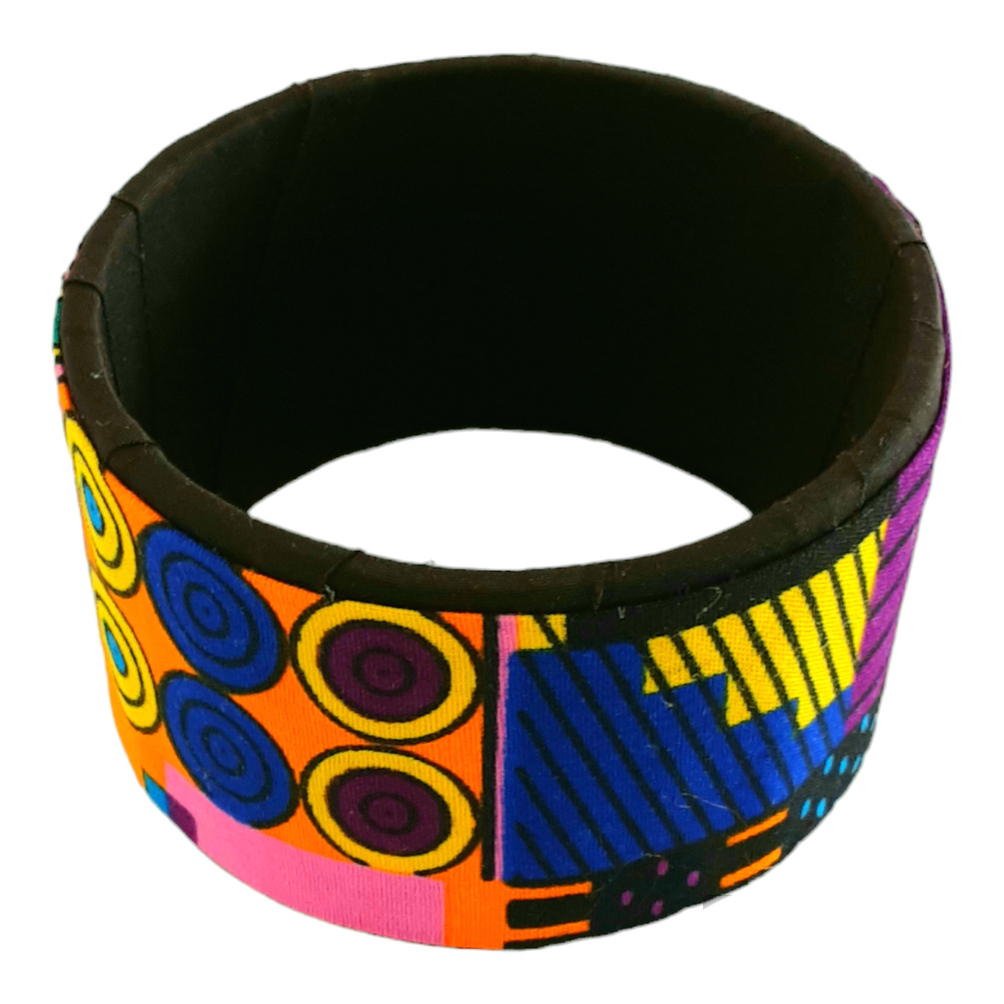 Bracelet- Manchette en tissu Wax modèle SIKA
