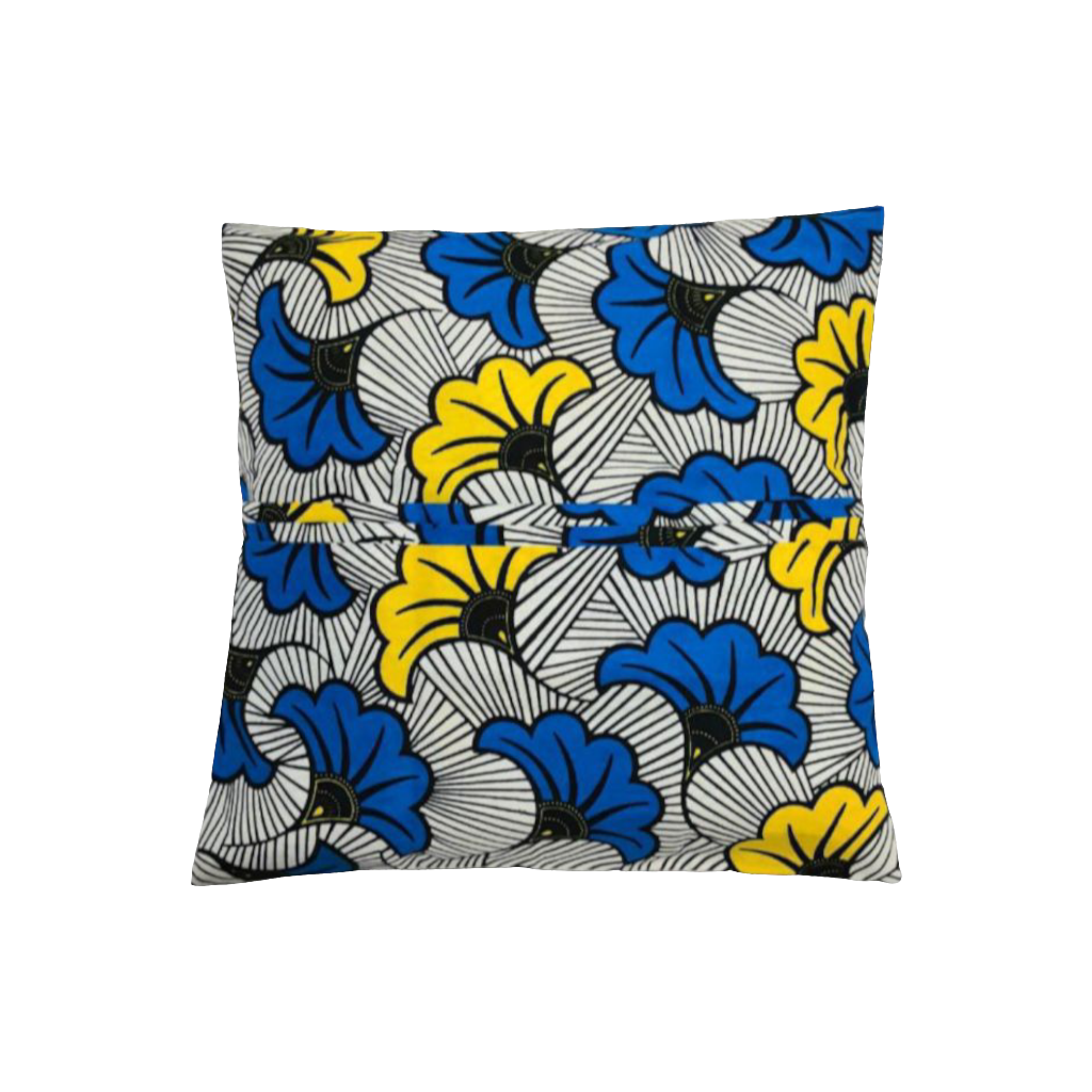 Housse de coussin décoratif " Fleurs de mariage bleues"