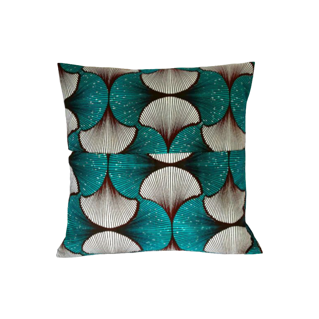 Housse de coussin décoratif Wax feuilles 3D