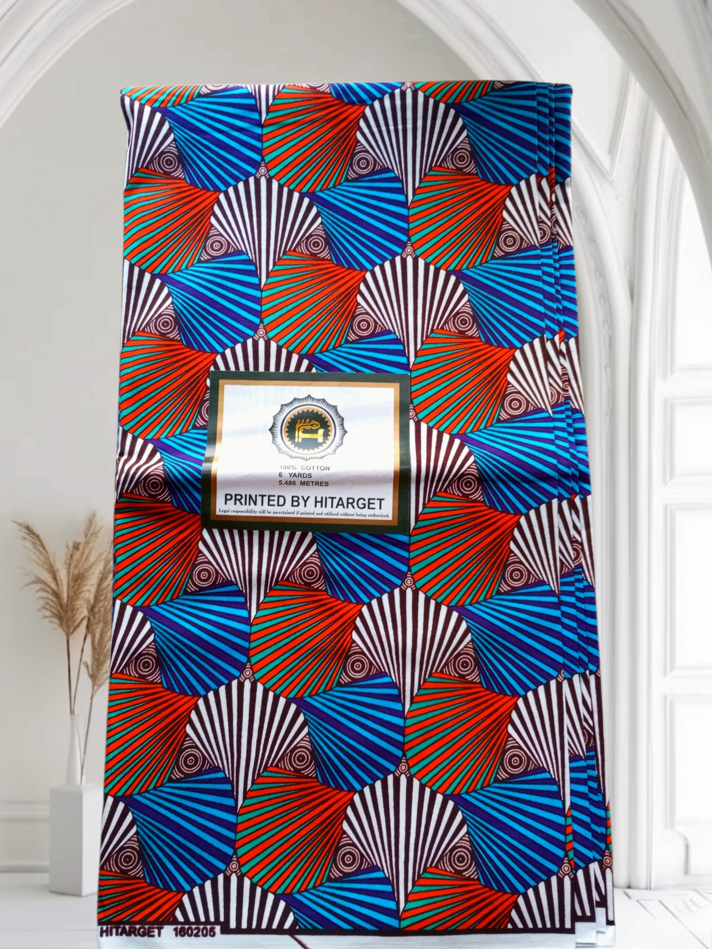 Tissu Wax-Pagne Africain 100% coton violet/jaune 0010