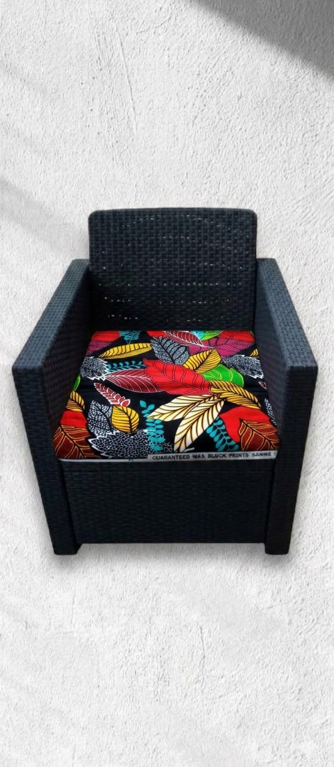 Housse de coussin salon de jardin- coton wax- Eden