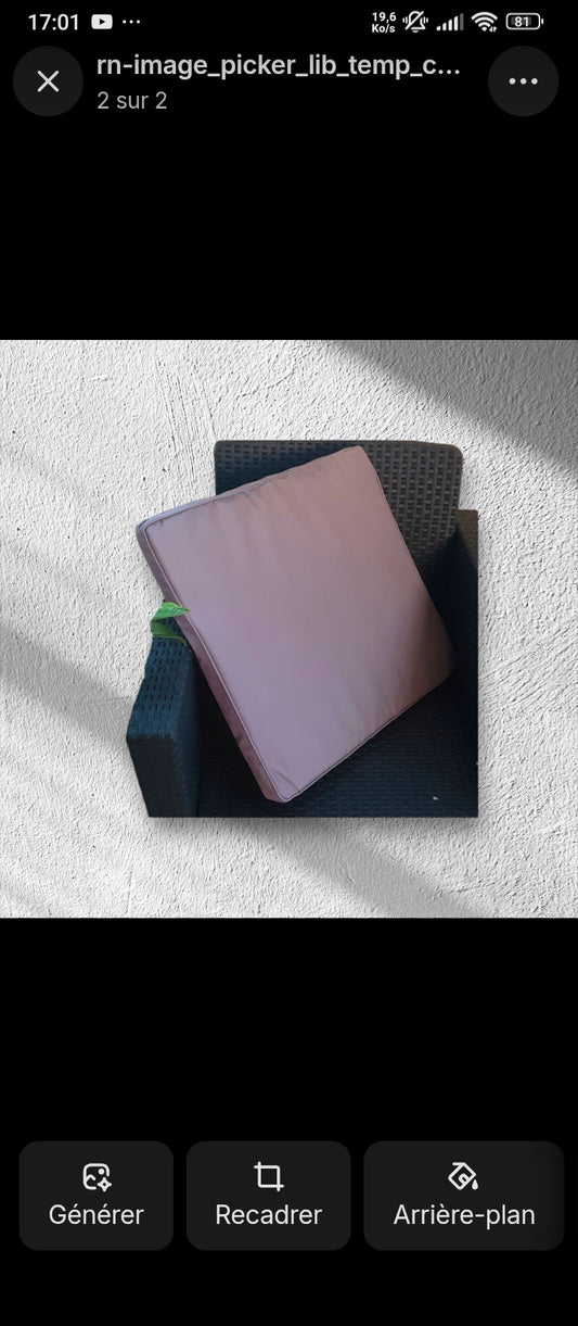 Housse de coussin salon de jardin- coton wax- Printemps